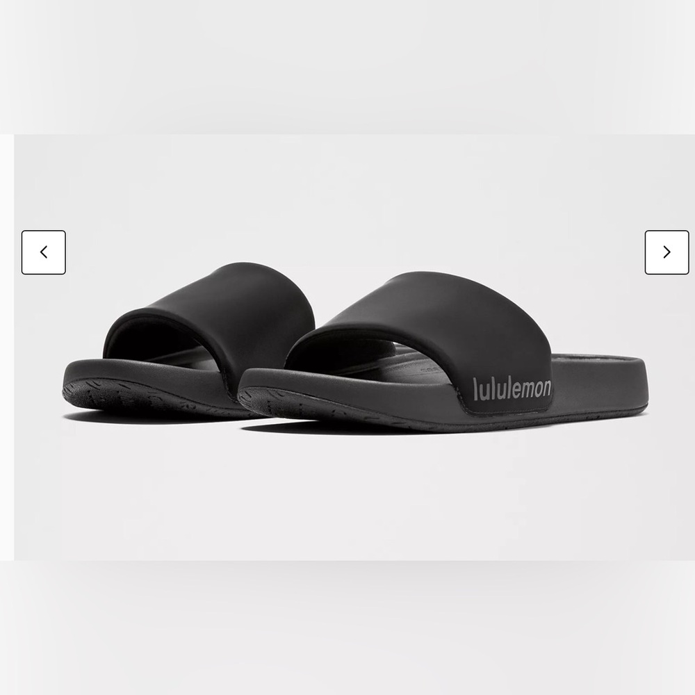 Lululemon Restfeel Slides Sandals in Matte Black/Graphite Grey - Women’s Size 8